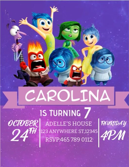 Inside Out | Birthday Template 传单(美国信函)